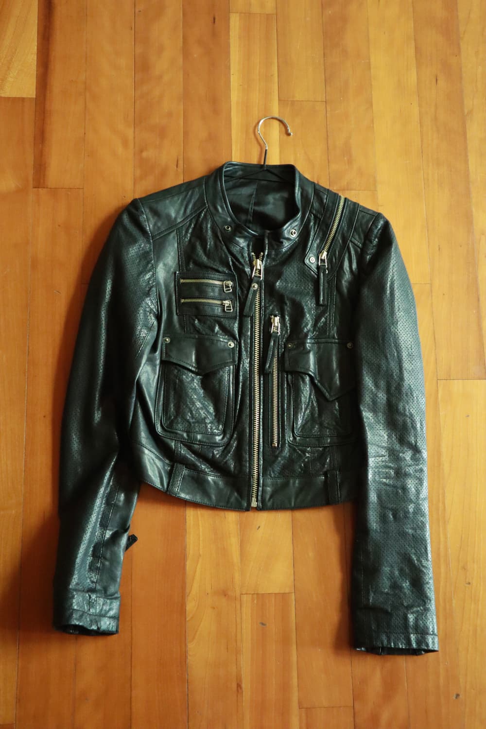 Black leather jacket 상품이미지1
