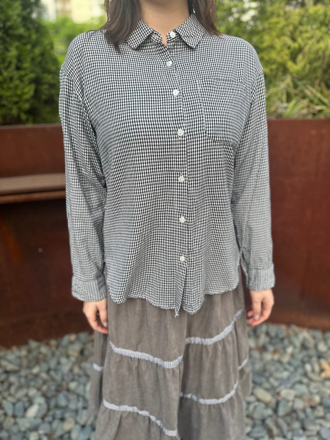 Japenese vintage 포켓 체크 셔츠 상품이미지5