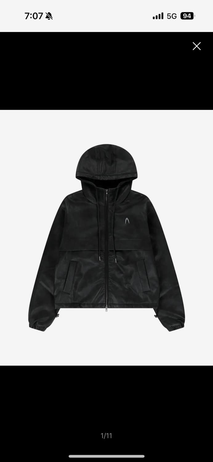 아캄 레더 푸퍼 자켓 Leather Puffer Jacket Black 상품이미지1