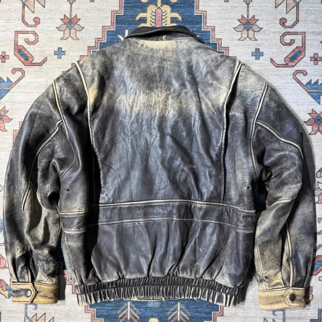 90s Vintage BONNEZ VOUS 리얼 램스킨 G-1 플라이트  상품이미지2