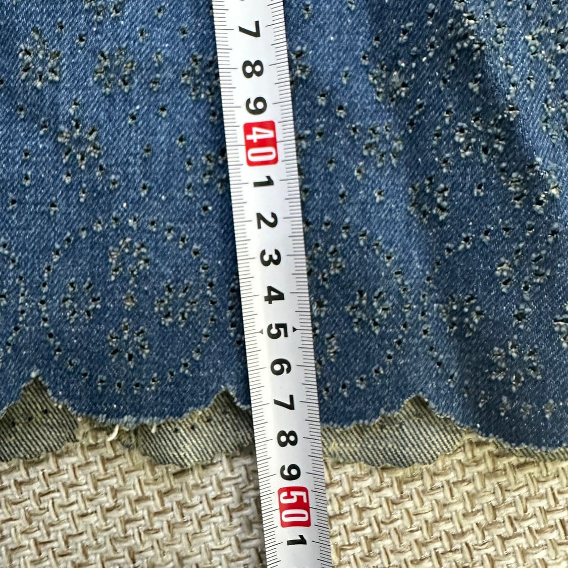 42 시슬리 데님 미니 스커트 0407D 상품이미지6