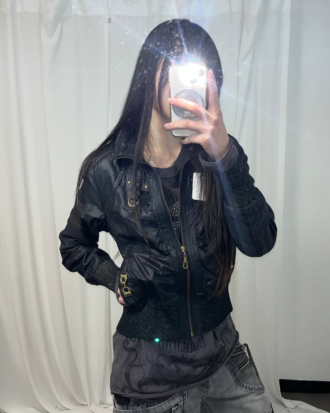 Y2K 글리터 나일론 멀티 자켓 상품이미지7