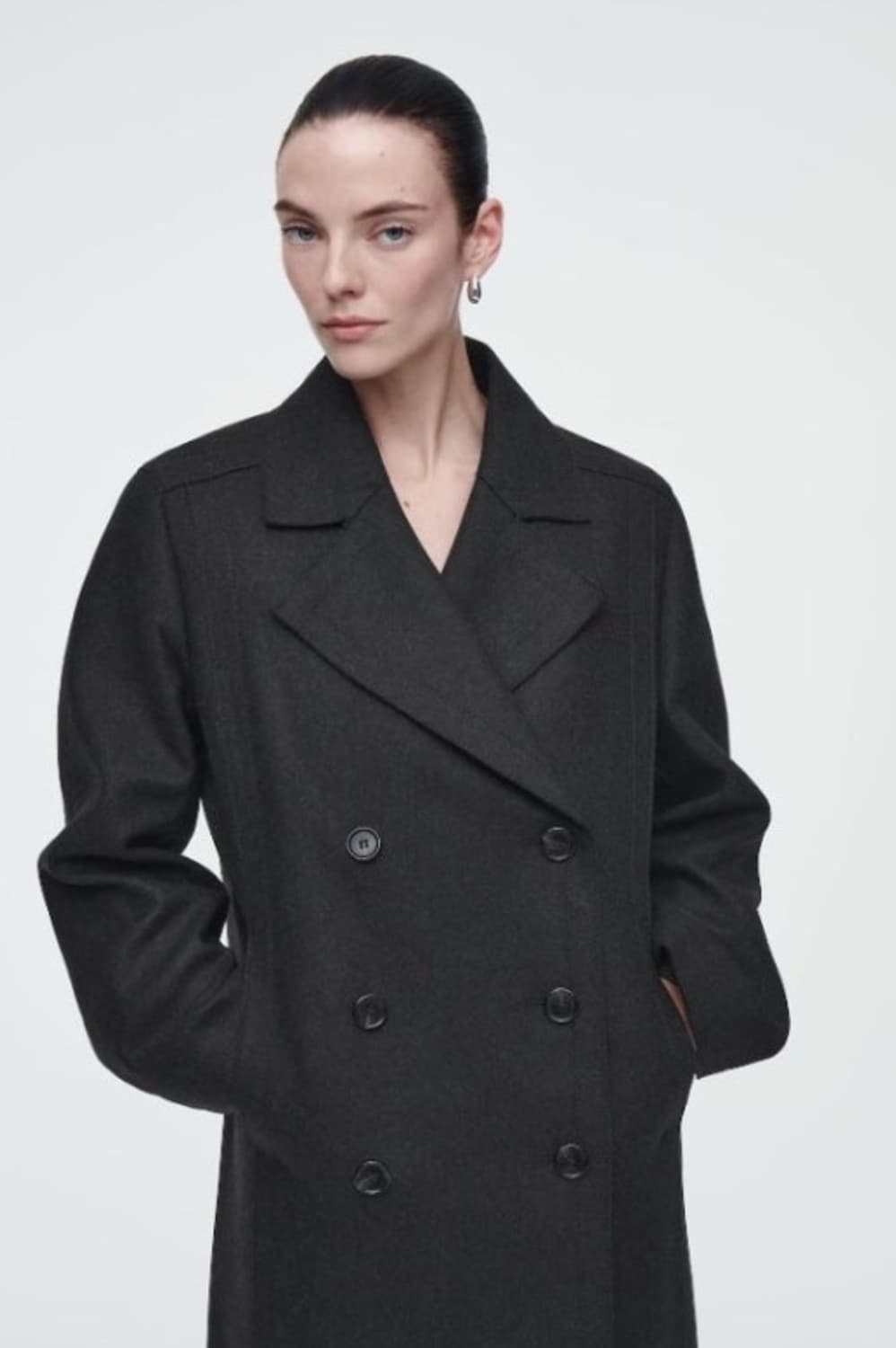 COS 코스 롱 라인 울 피코트 us2 사이즈 택달린 새상품 상품이미지2