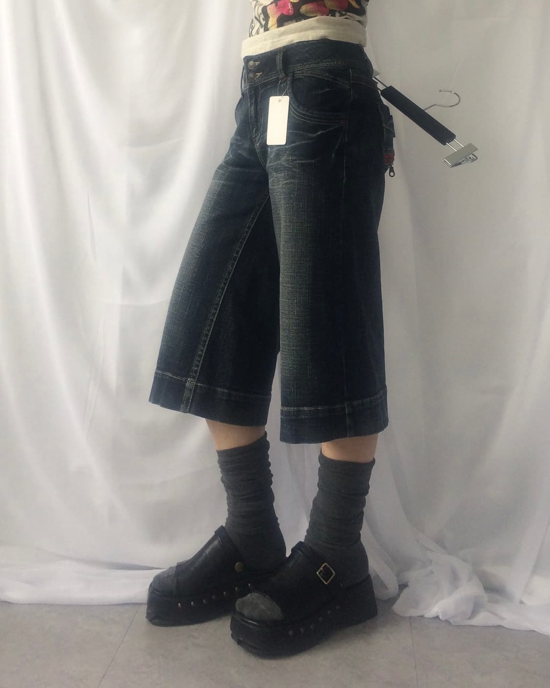 Washing denim half pants 상품이미지7