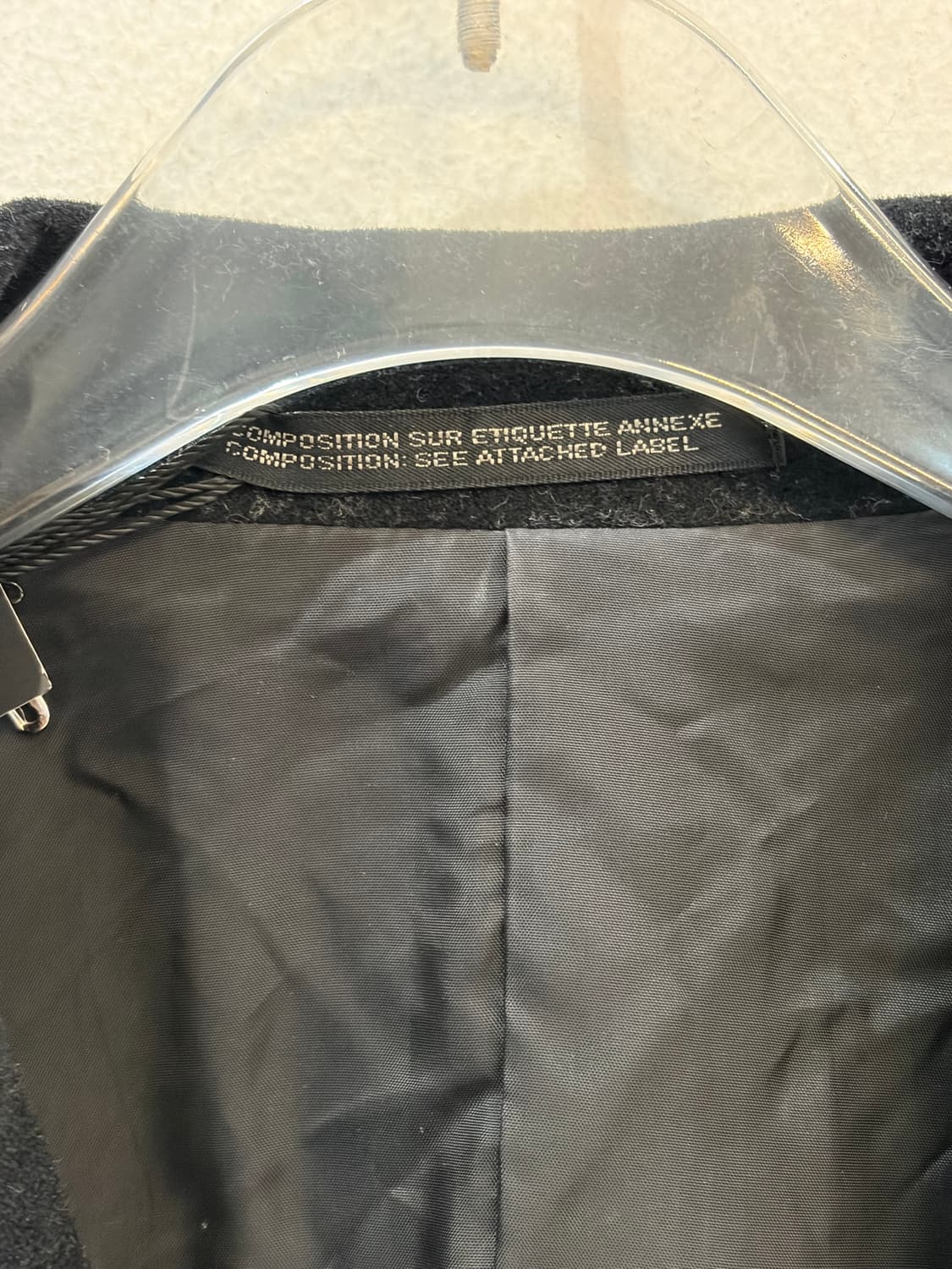 Y’s Yohji Yamamoto Classic Black Wool Ja 상품이미지4