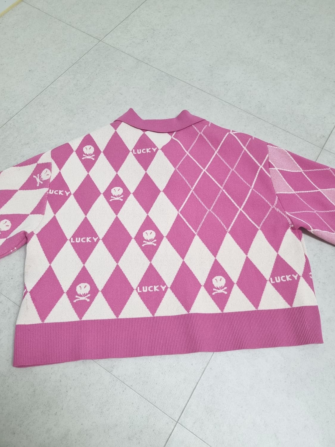 럭키슈에뜨 아가일 니트 상품이미지7