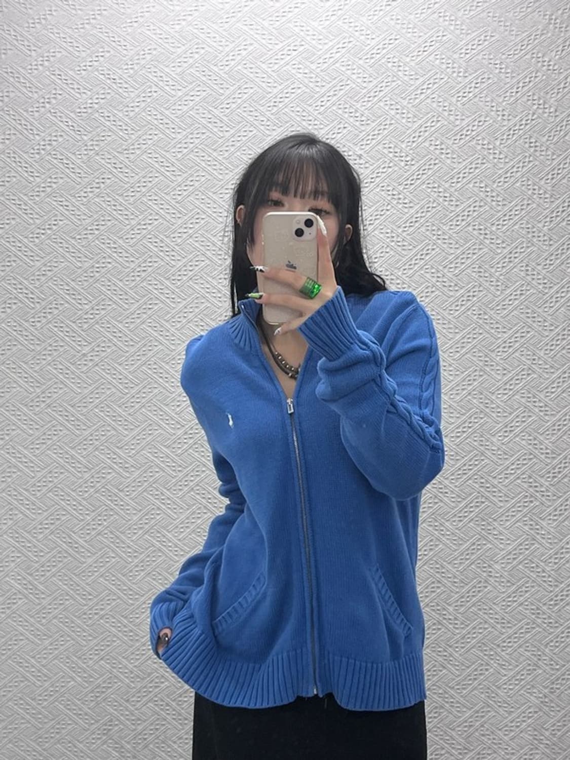 폴로 랄프로렌 스포츠 레트로 비비드블루 니트 가디건 XL C08658 상품이미지1