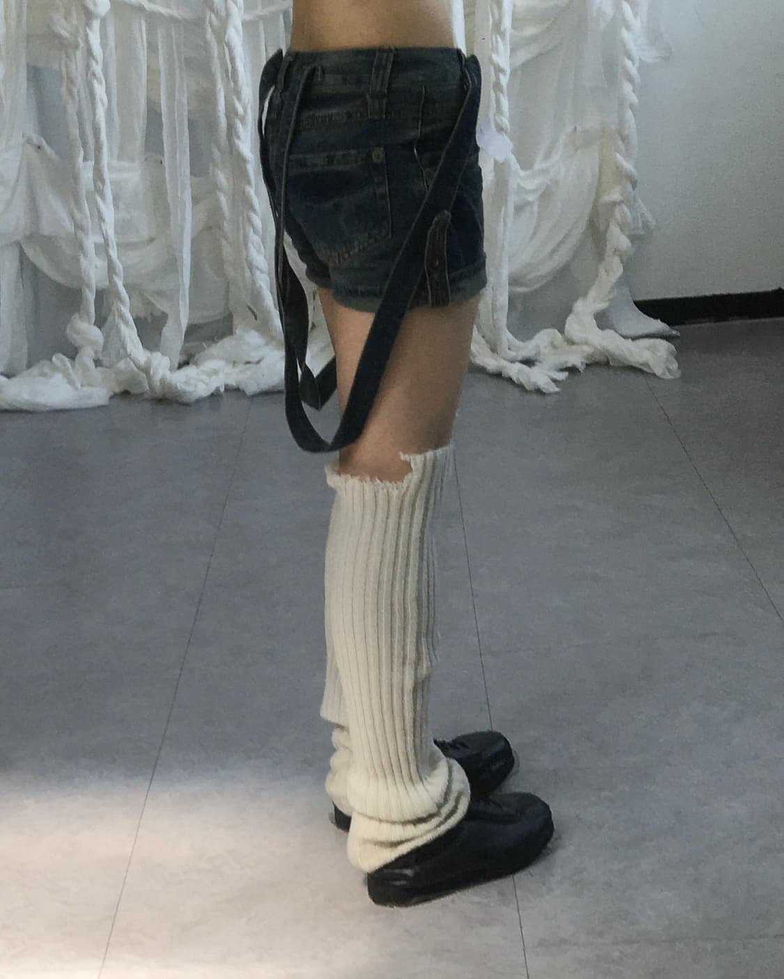 Suspender point denim short 상품이미지8