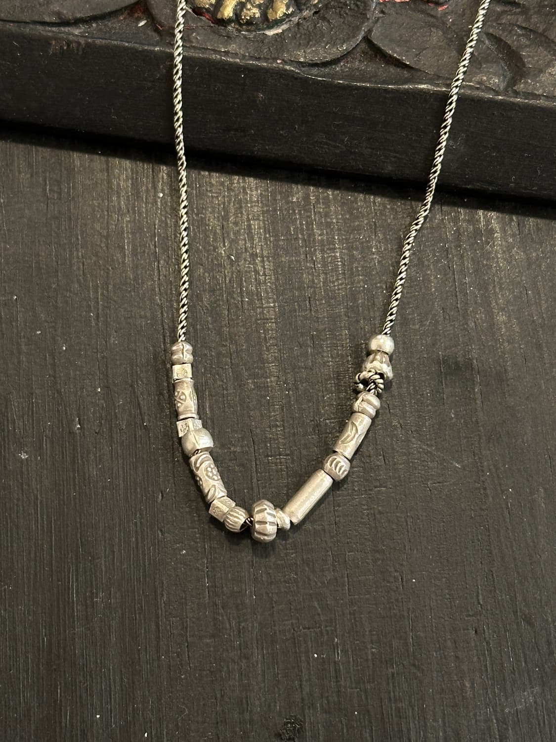 Musta karensilver mix Necklace 상품이미지1