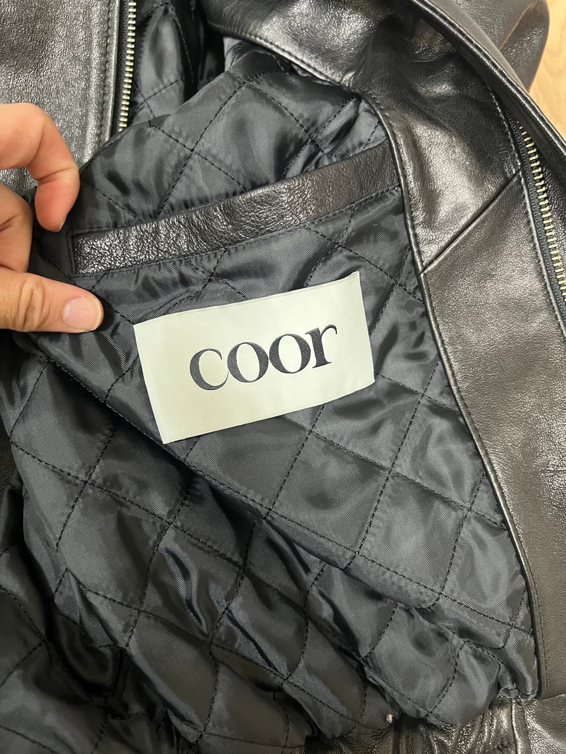 쿠어 베지터블 레더 A-2 자켓 블랙 M 상품이미지3