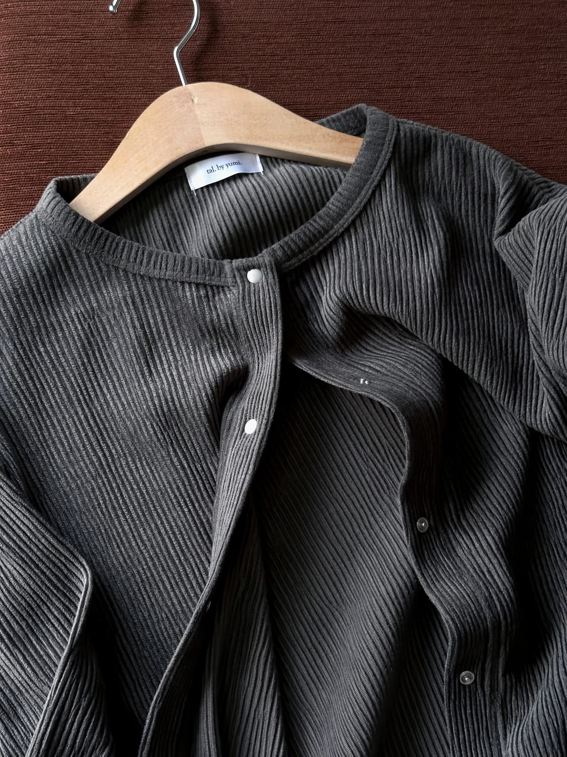 Irregular rib design wide cardigan jacke 상품이미지2