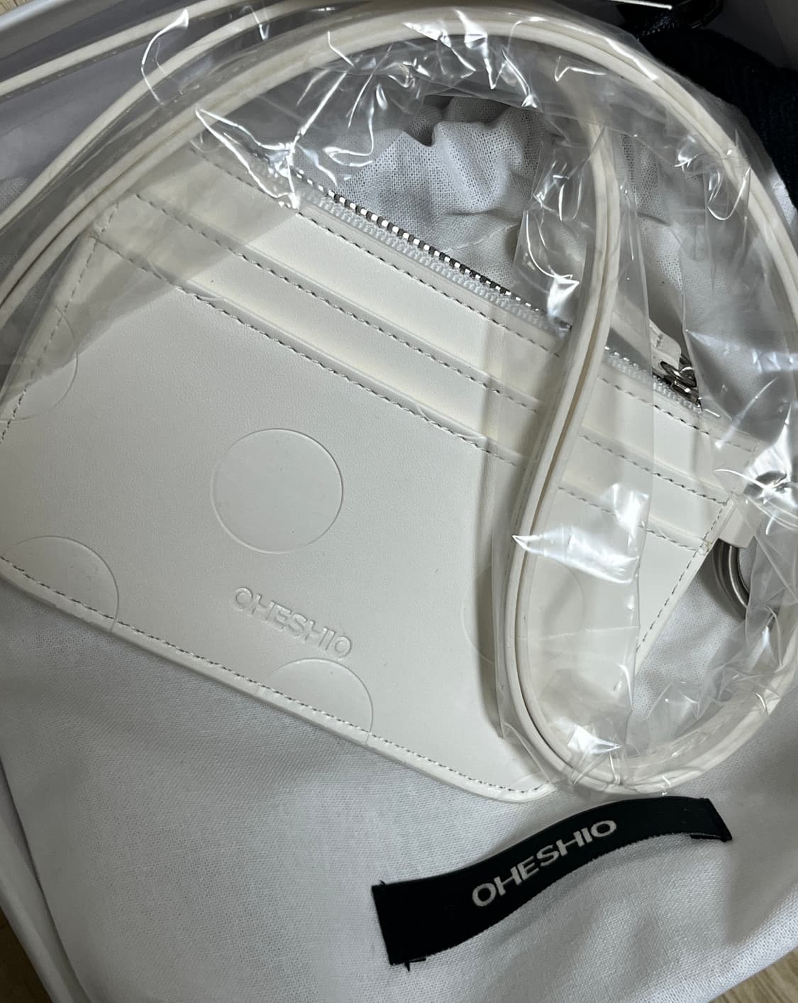 오헤시오 DOT CROSS CARD WALLET, IVORY 상품이미지2