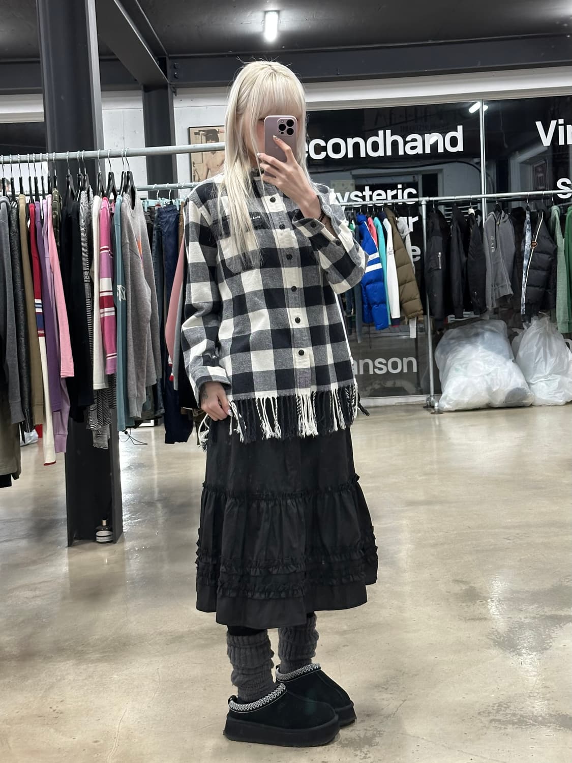 폴로 랄프로렌 체크 프린지 셔츠 상품이미지3