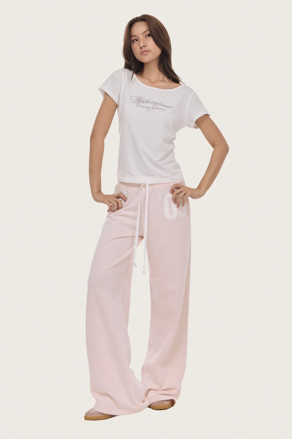 클리시어 레터 탑 화이트 상품이미지8