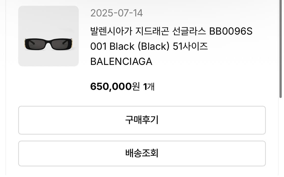 발렌시아가 지드래곤 선글라스 판매 상품이미지3