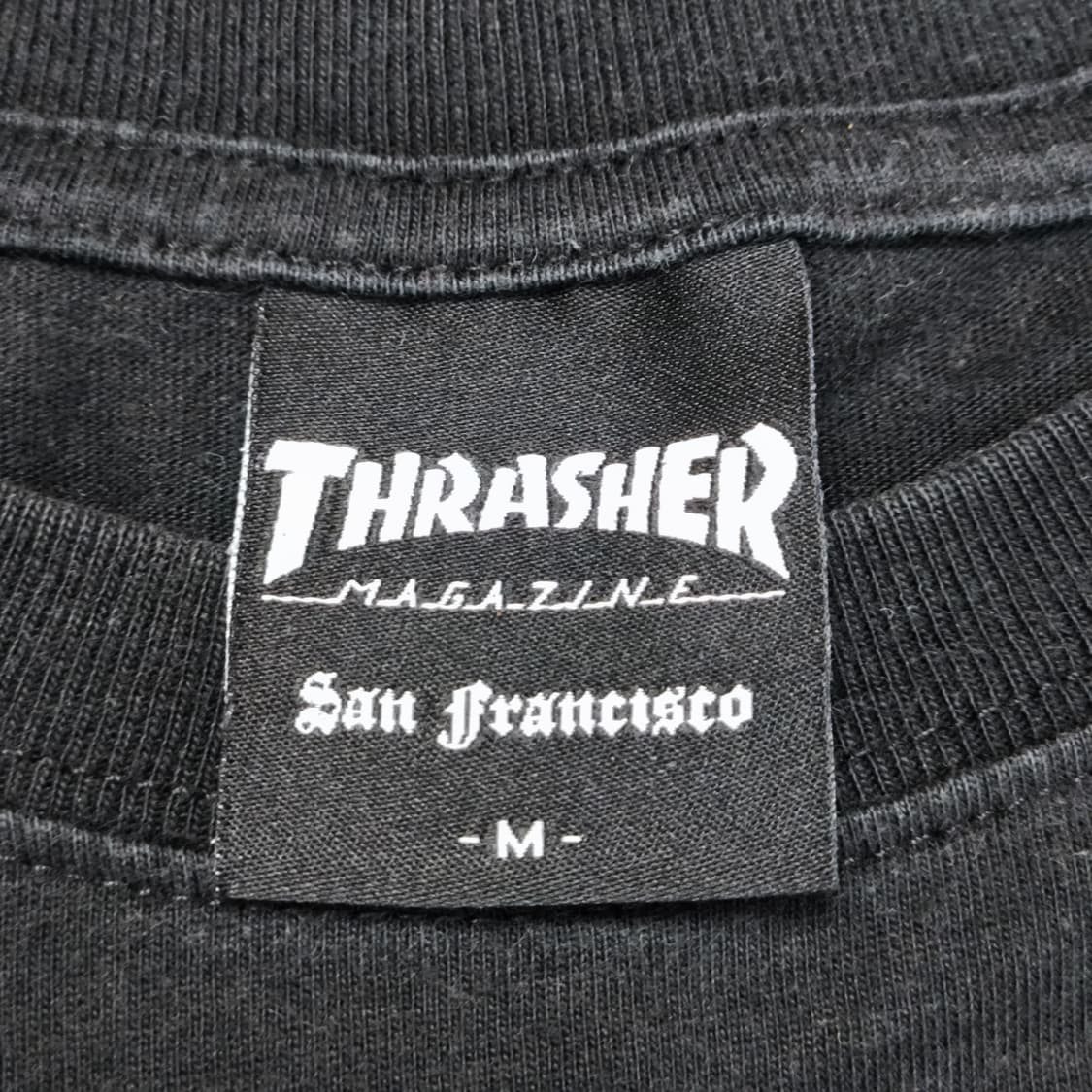 [M] 트래셔(THRASHER) 불타는 경찰차 로고 티셔츠 상품이미지5