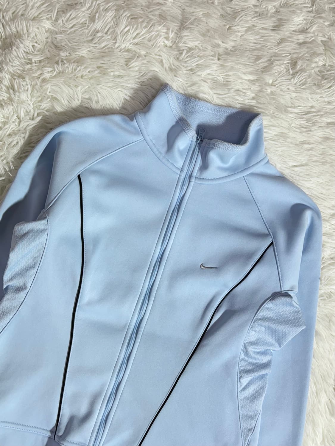 나이키 베이비블루 딱붙 스우시 투웨이 트랙탑 상품이미지5