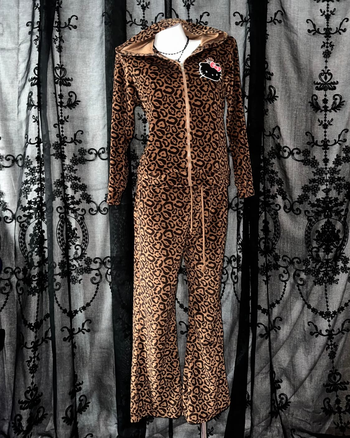 leopard sweat suit set up 상품이미지1