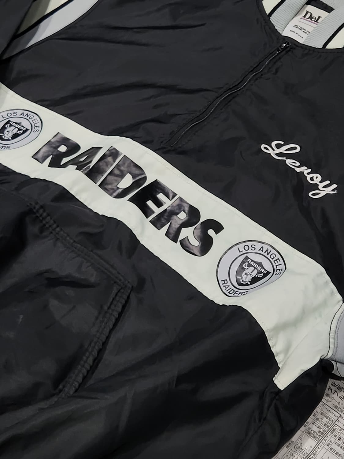 90's De LONG 라스베이거스 레이더스 아노락 L 상품이미지4