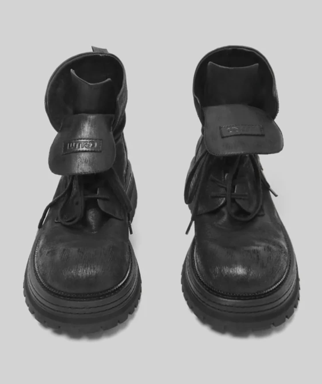 위더로드 카일 홀스레더 7홀 컴뱃 부 츠 블랙 워싱 상품이미지1