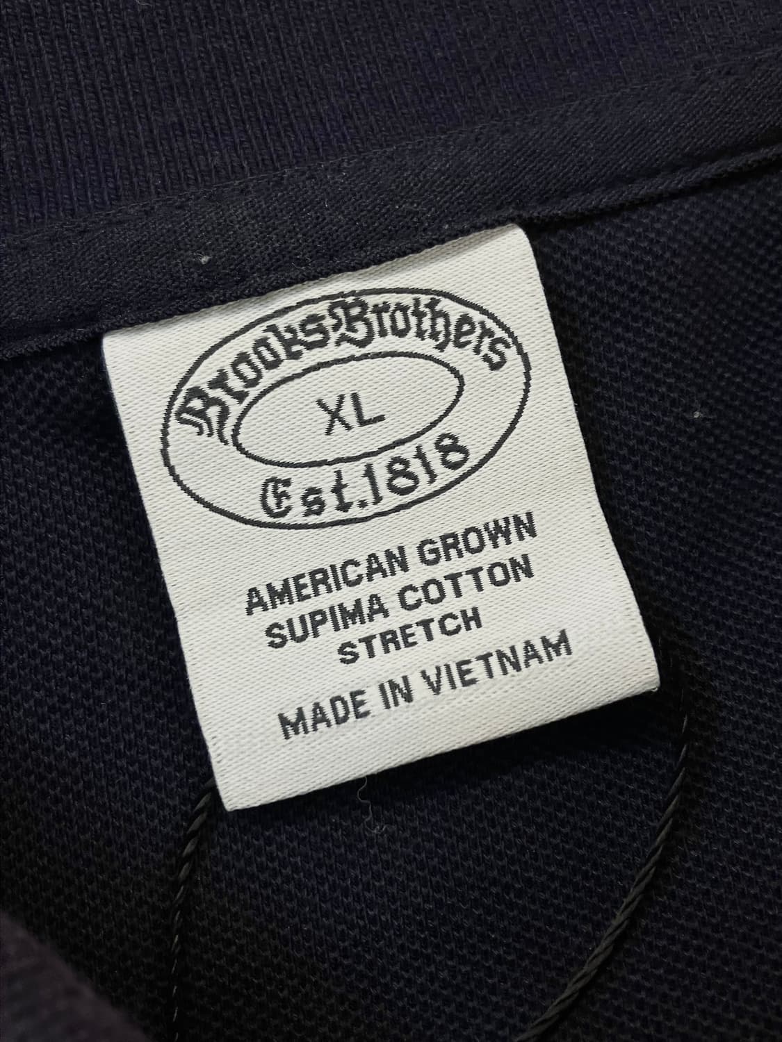 브룩스 브라더스 카라 반팔 티셔츠 네이비 XL #csz3292 상품이미지5