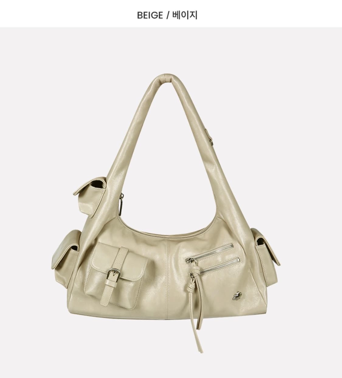 [⭐️새상품/마이쉘] 포키 언발란스 포켓 숄더백 (베이지) 상품이미지1
