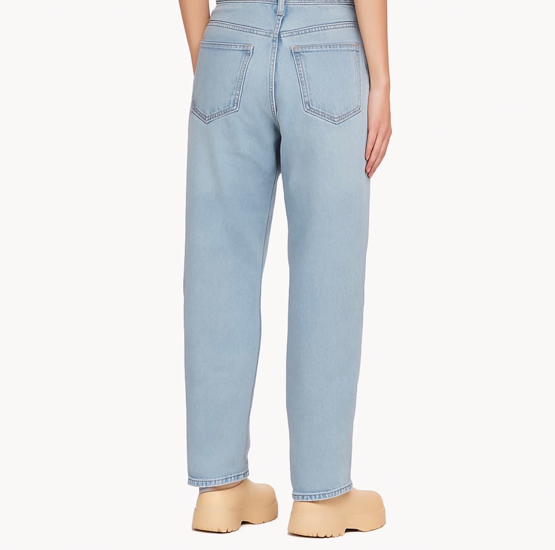 (정품/새상품) AGOLDE 에이골디 여성 연청 플리츠 웨이스트밴드 데님 상품이미지6