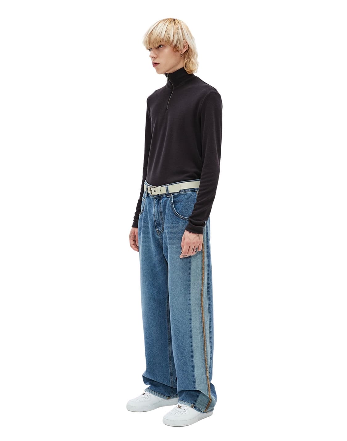 ADD 어글리 롱 와이드 데님 블루 상품이미지1