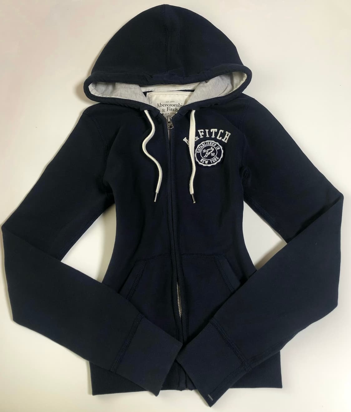 초희귀 대대장 아베크롬비 딱붙핏 후드집업 다크네이비 상품이미지2