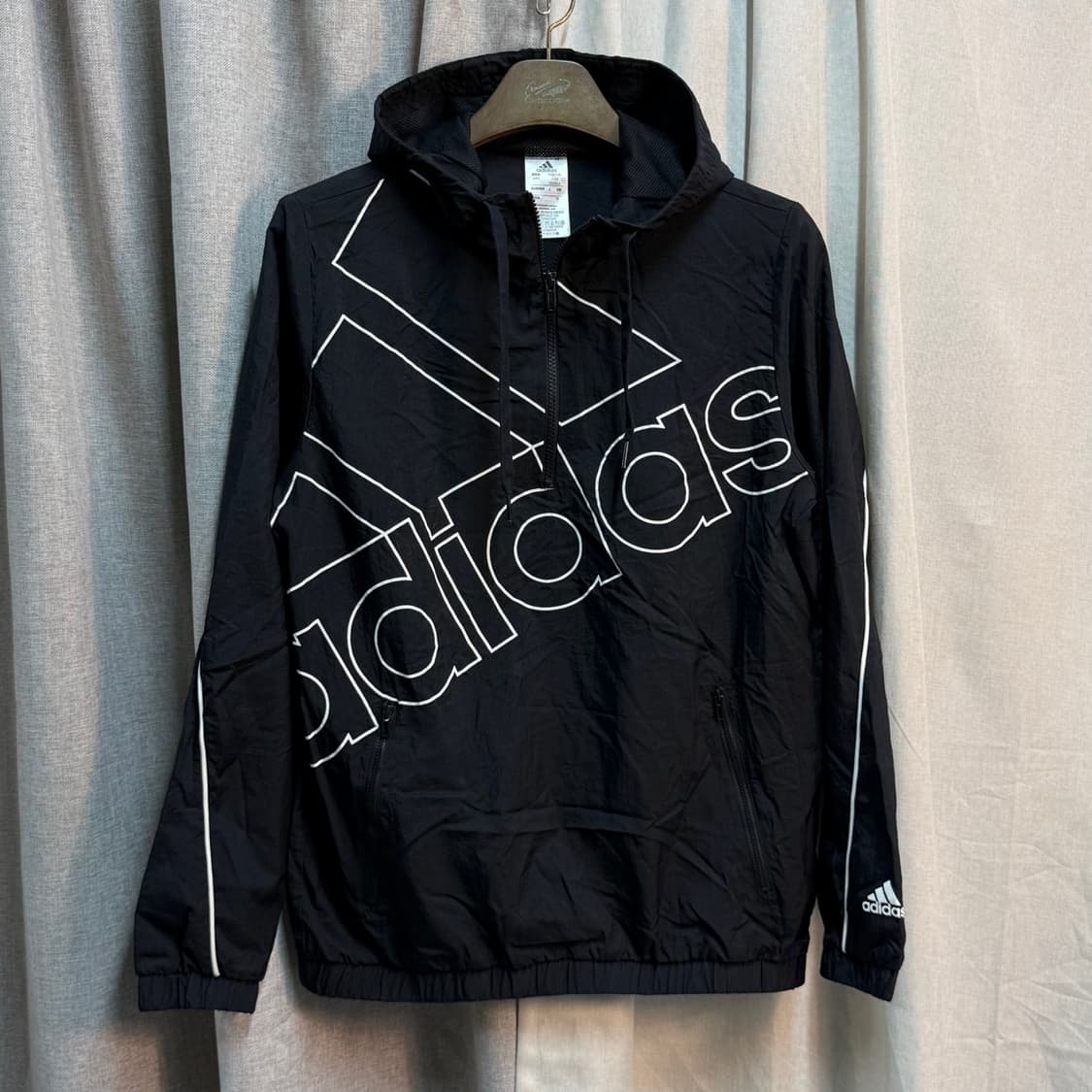 [L] 아디다스 빅로고 아노락 후드 바람막이 집업자켓 상품이미지2