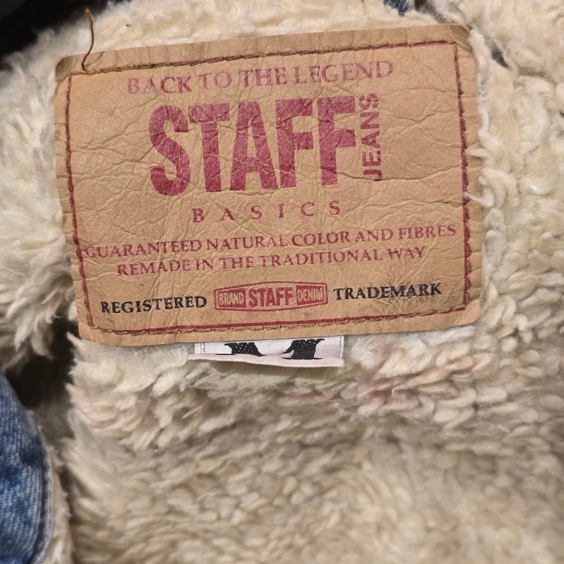 90s STAFF 데님 쉐르파 트러커 자켓 상품이미지6