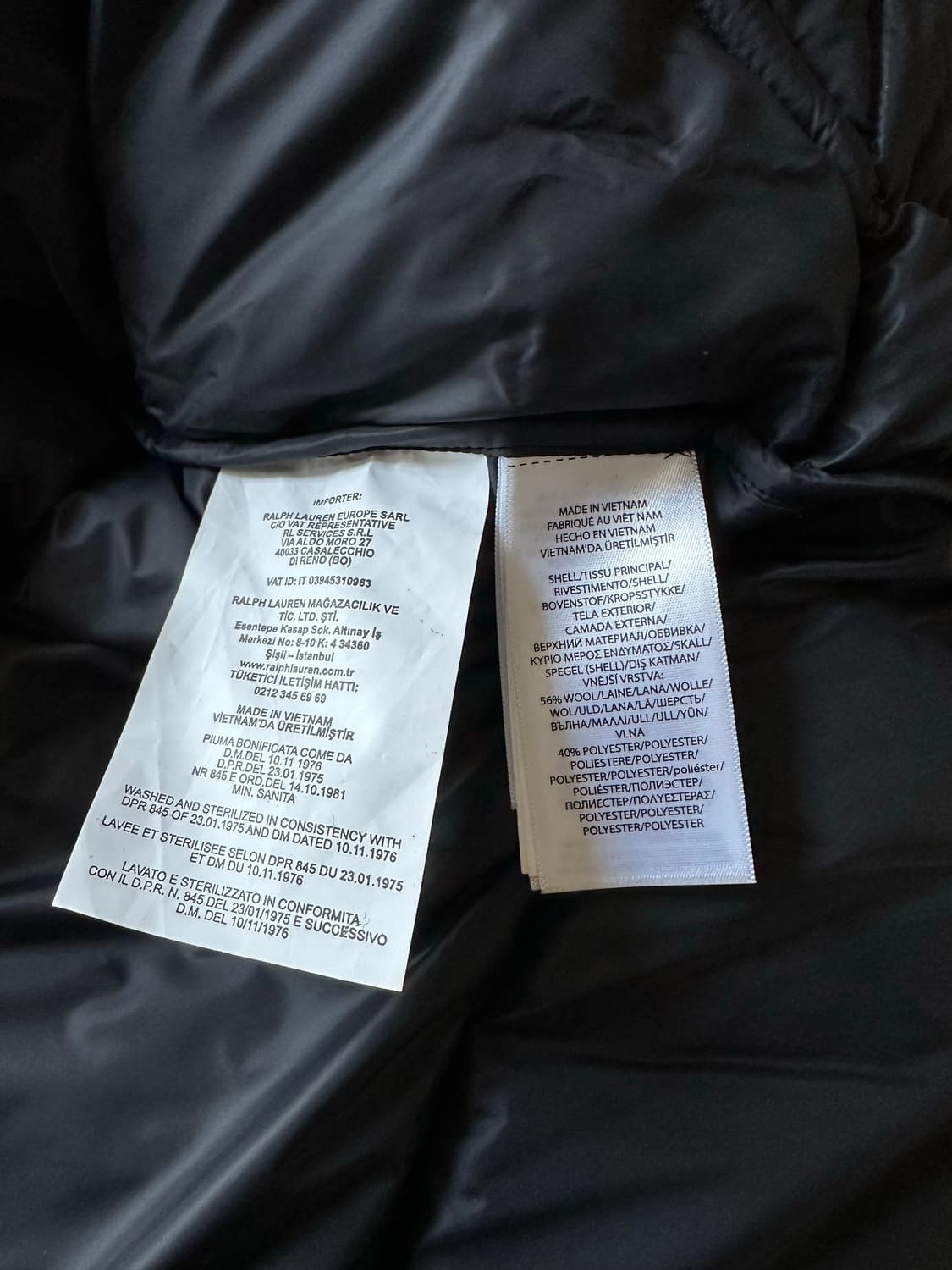 폴로 랄프로렌 블랙워치 타탄체크 패딩 L 상품이미지6