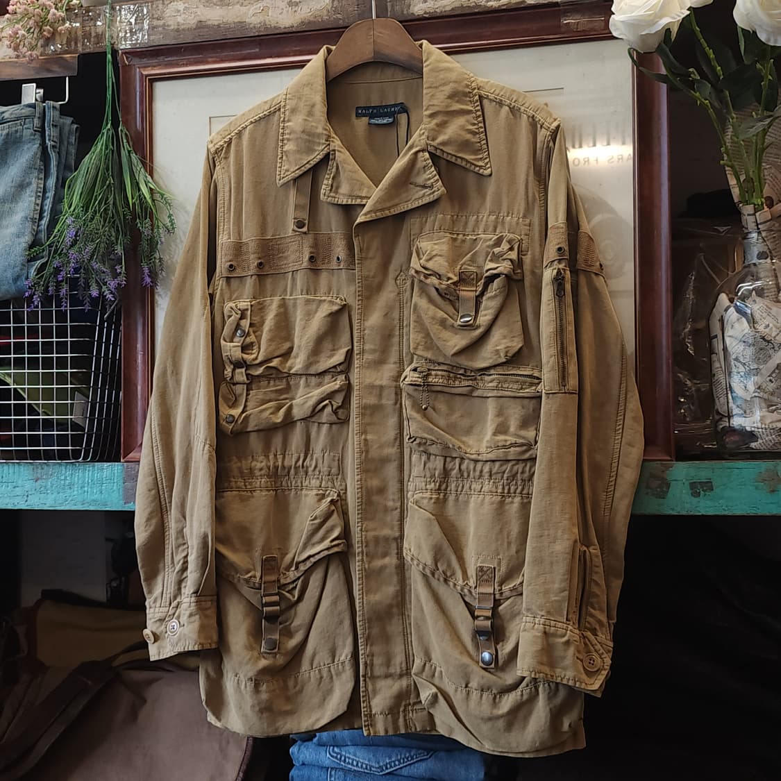 폴로 랄프로렌 여성용 피싱 헌팅 포켓 스포츠맨 린넨 필드자켓 6 상품이미지2