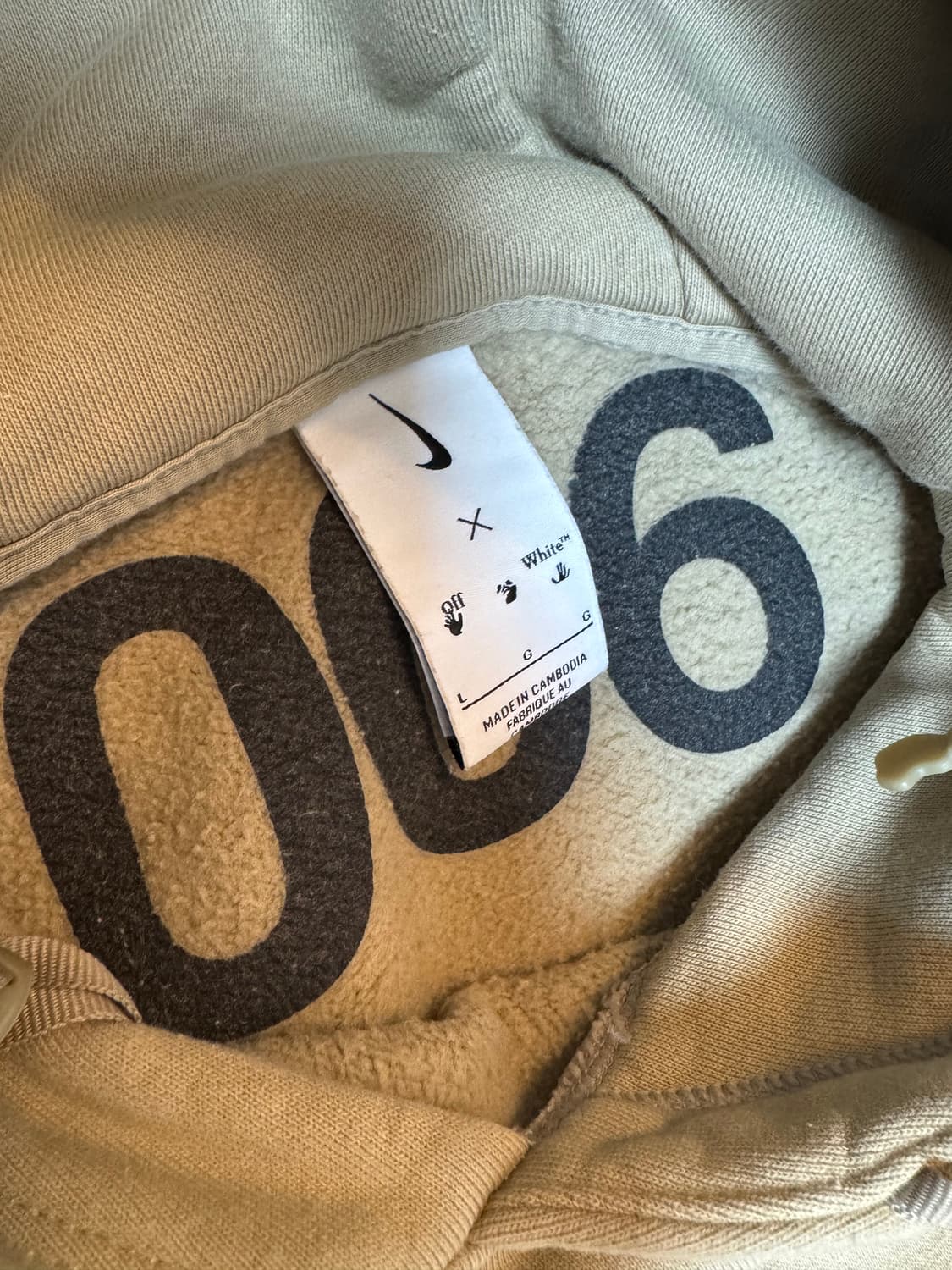 나이키x오프화이트 로고자수 후드티 L(2XL) 상품이미지7