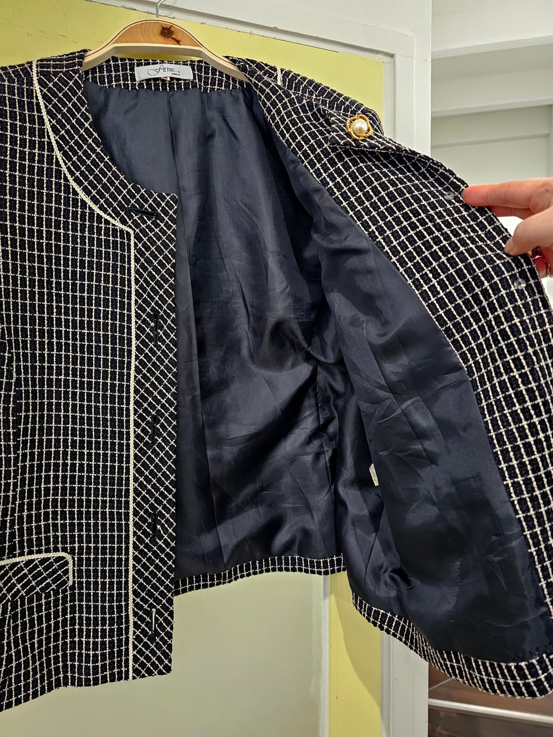 Japan 블랙 트위드 울마 혼방 숏자켓 상품이미지4