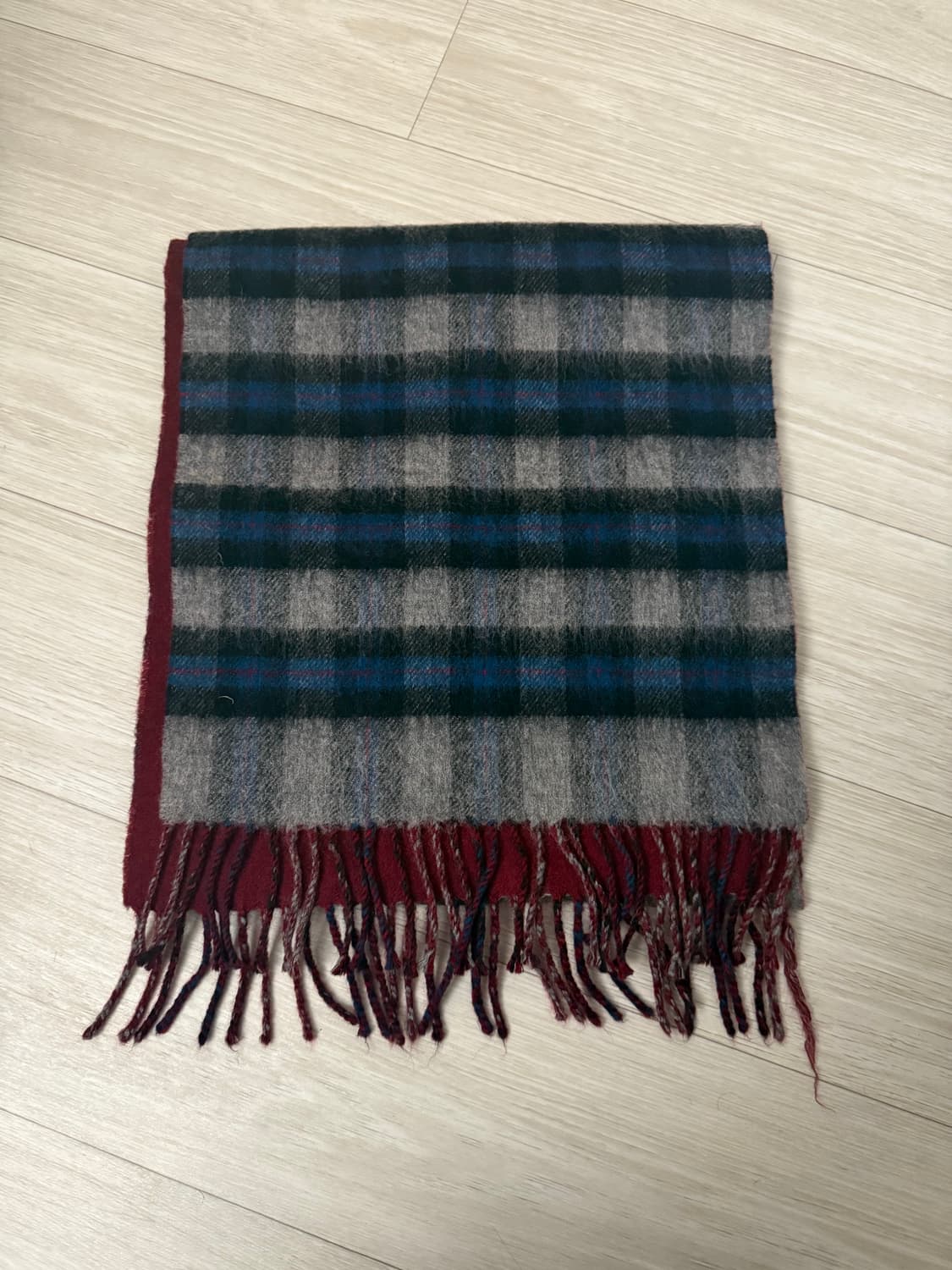 Japanese Vintage 체크 리버시블 머플러 상품이미지1