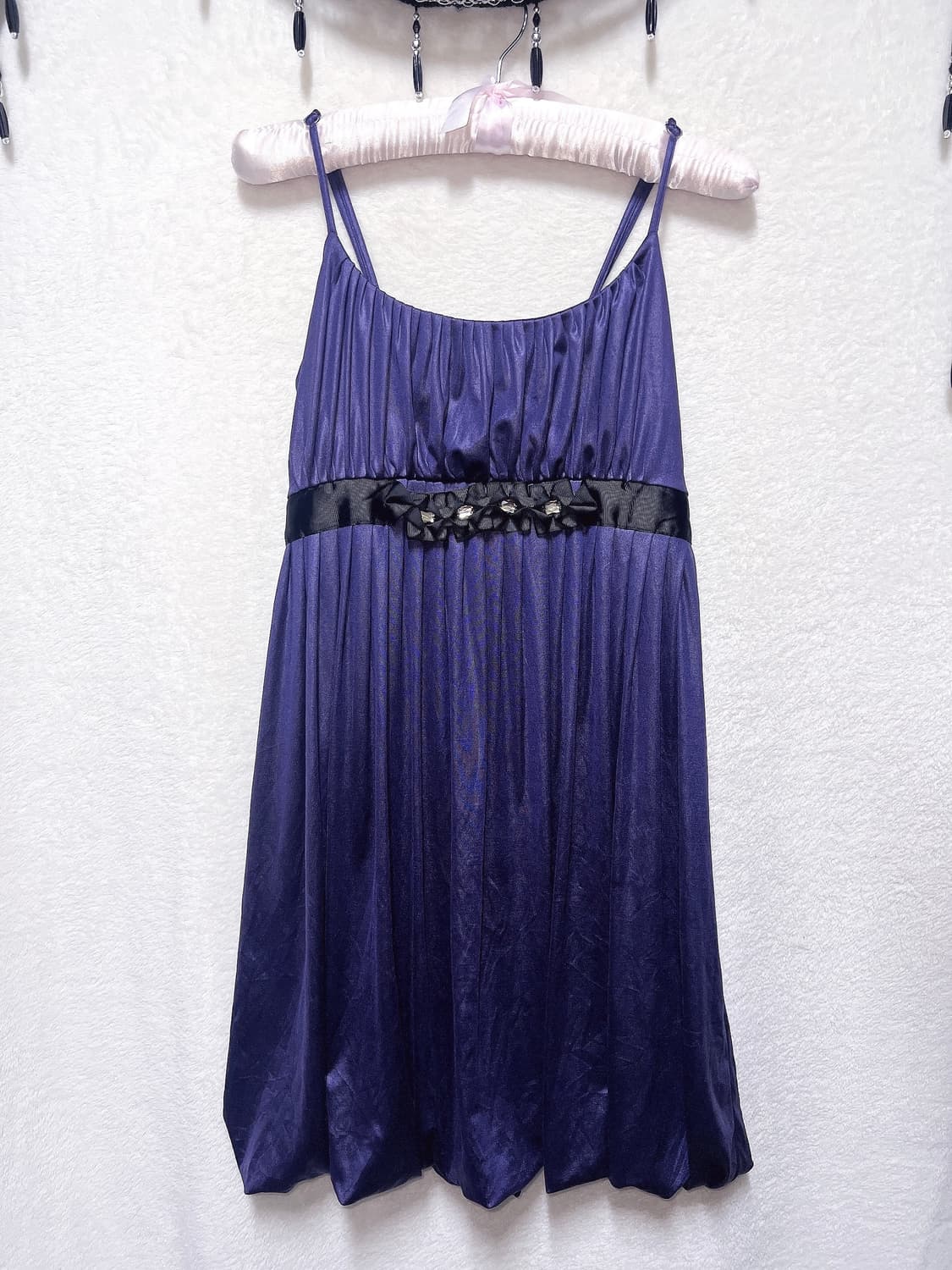 슈슈룬 바닐라깔 퍼플 벌룬 미니원피스 히메갸루 오네 고스펑크 파티드레스 상품이미지8