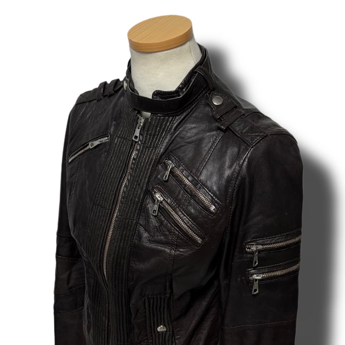 Kosmika vera pelle leather jacket 상품이미지9