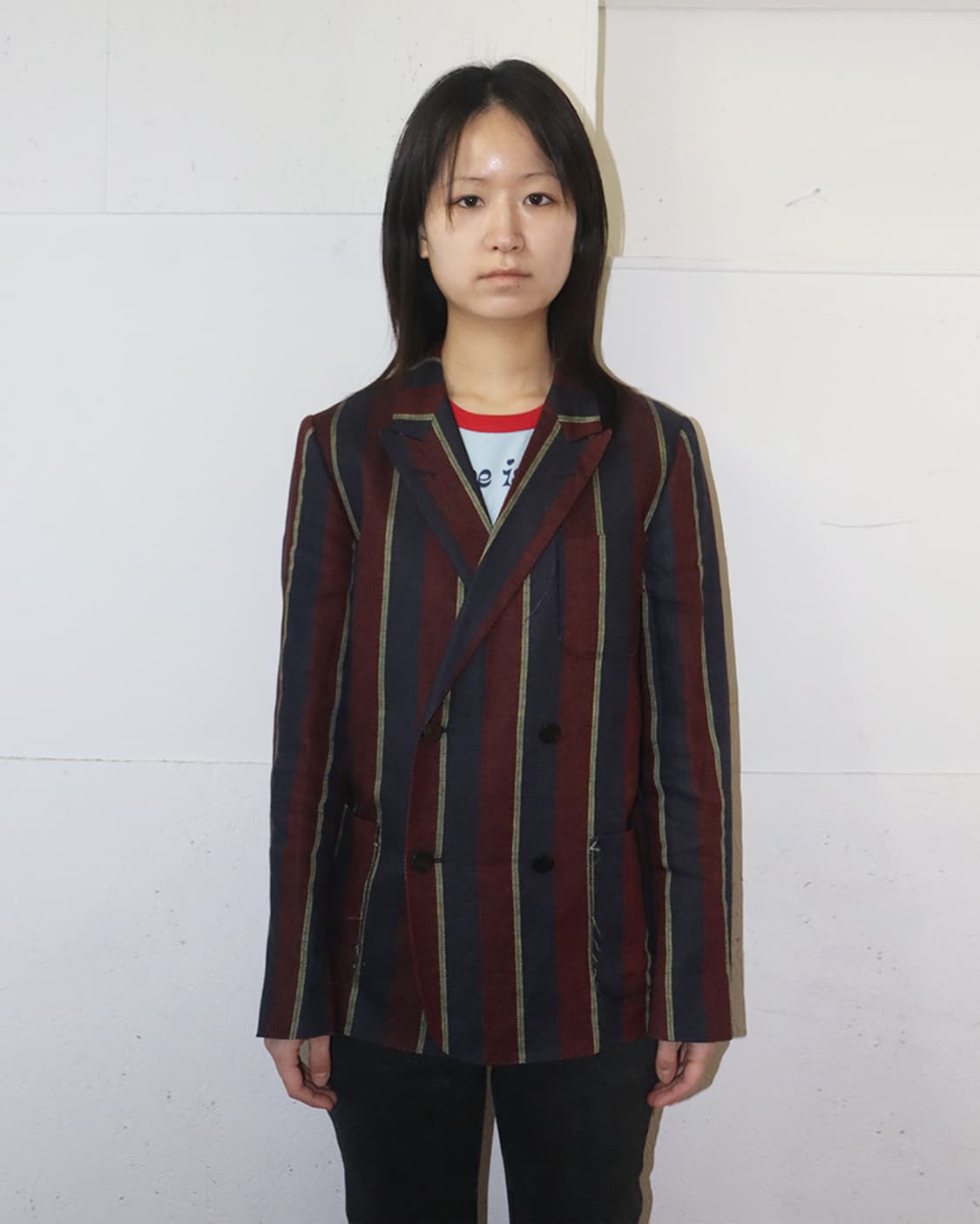 존 로렌스 설리반 스트라이프 린넨 블레이저 상품이미지1