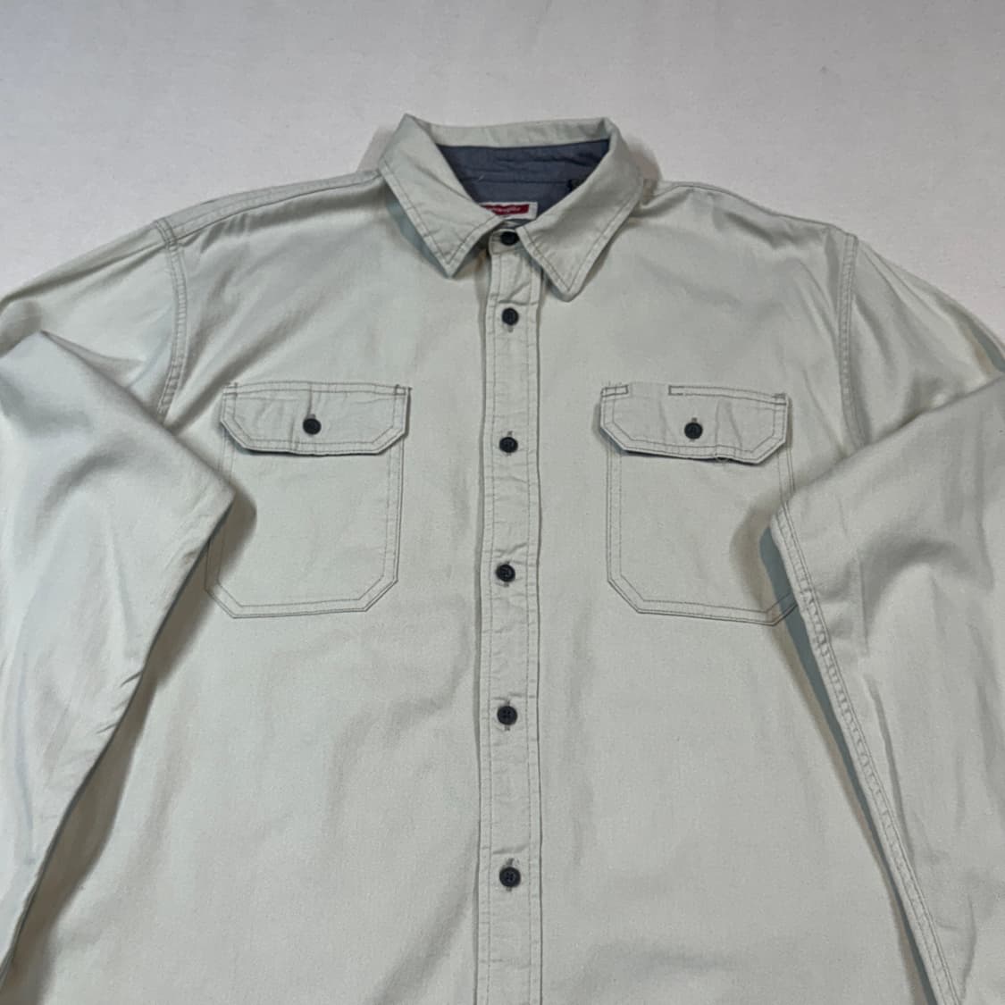 L) Wrangler 랭글러 투포켓 워크웨어 코튼 셔츠 크림 아이보리 상품이미지3