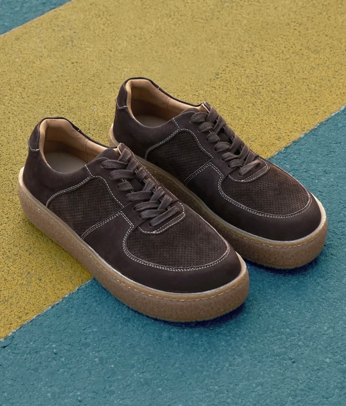 위더로드 샌드케이브 크레페 스니커즈 브라운 상품이미지1