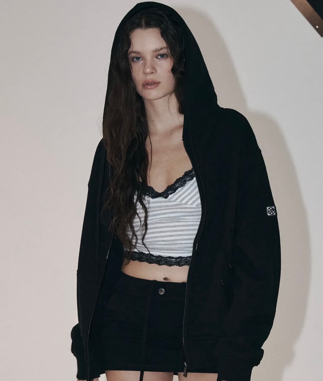 pleasenofollow 후드집업 블랙 상품이미지3