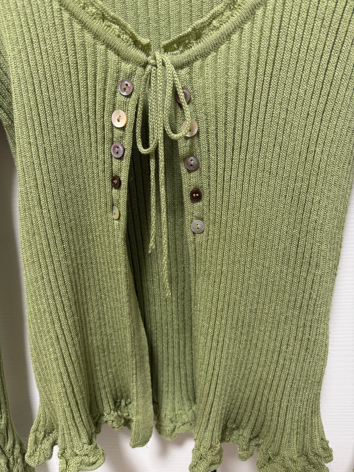 빈티지 초록 가디건 상품이미지4