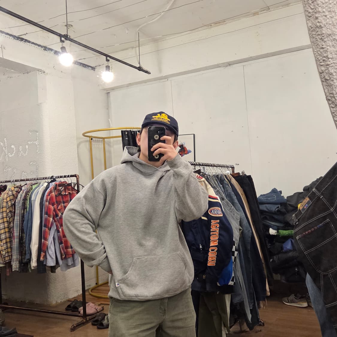 90s 빈티지 러셀 후드 그레이 XL 상품이미지7