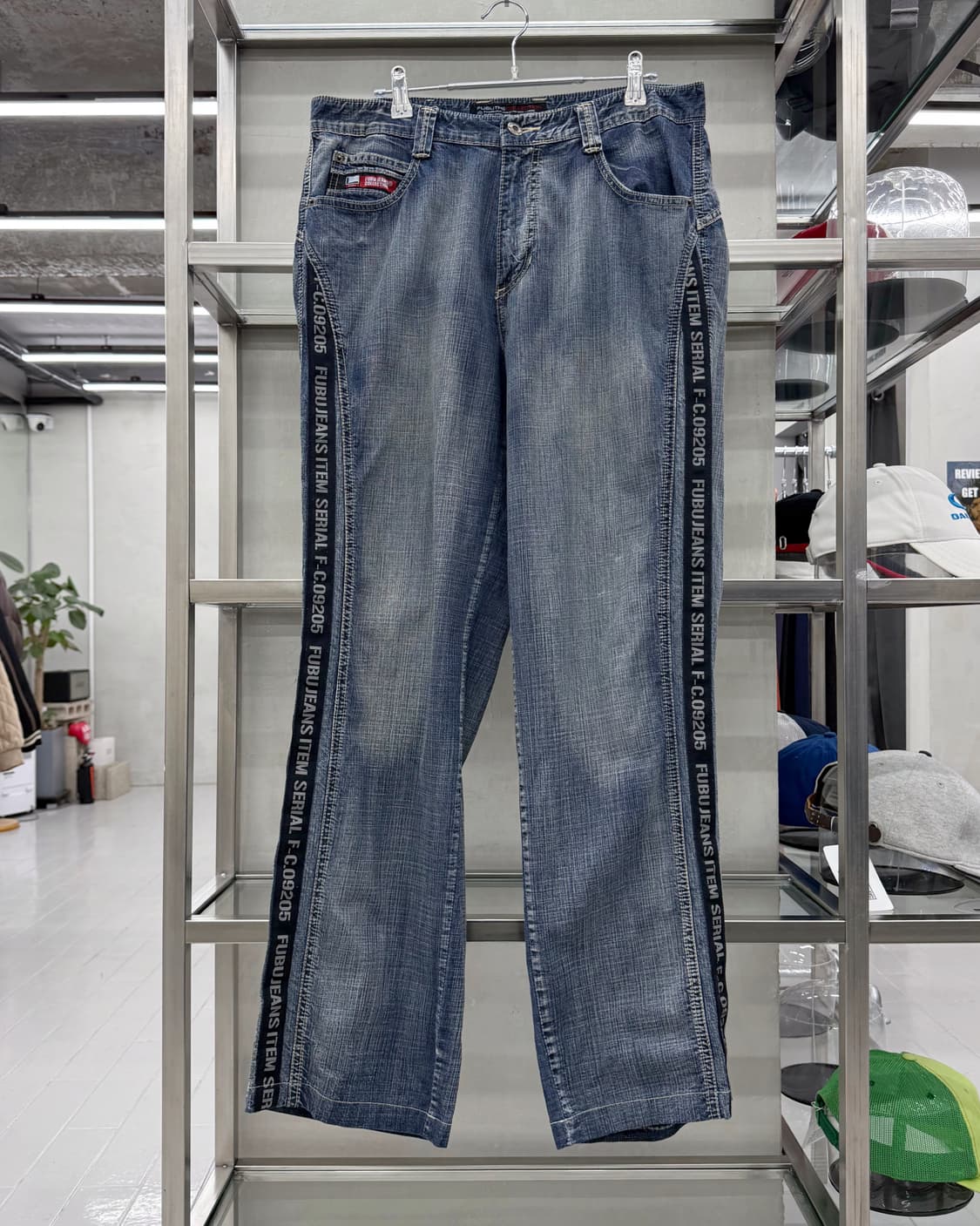 FUBU 00s 사이드라인 와이드 데님 팬츠 상품이미지1