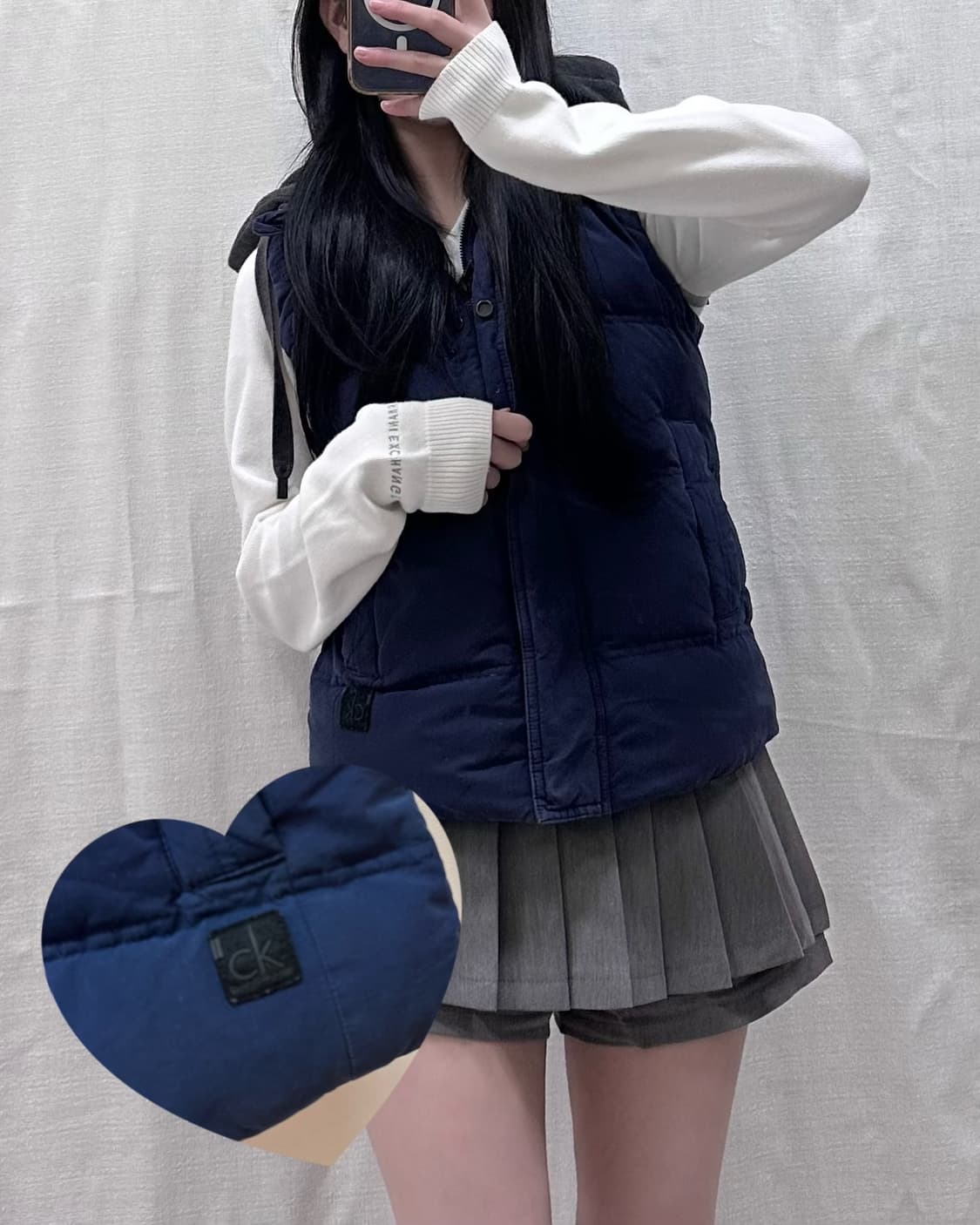 캘빈클라인 후드탈부착 조끼패딩 상품이미지1