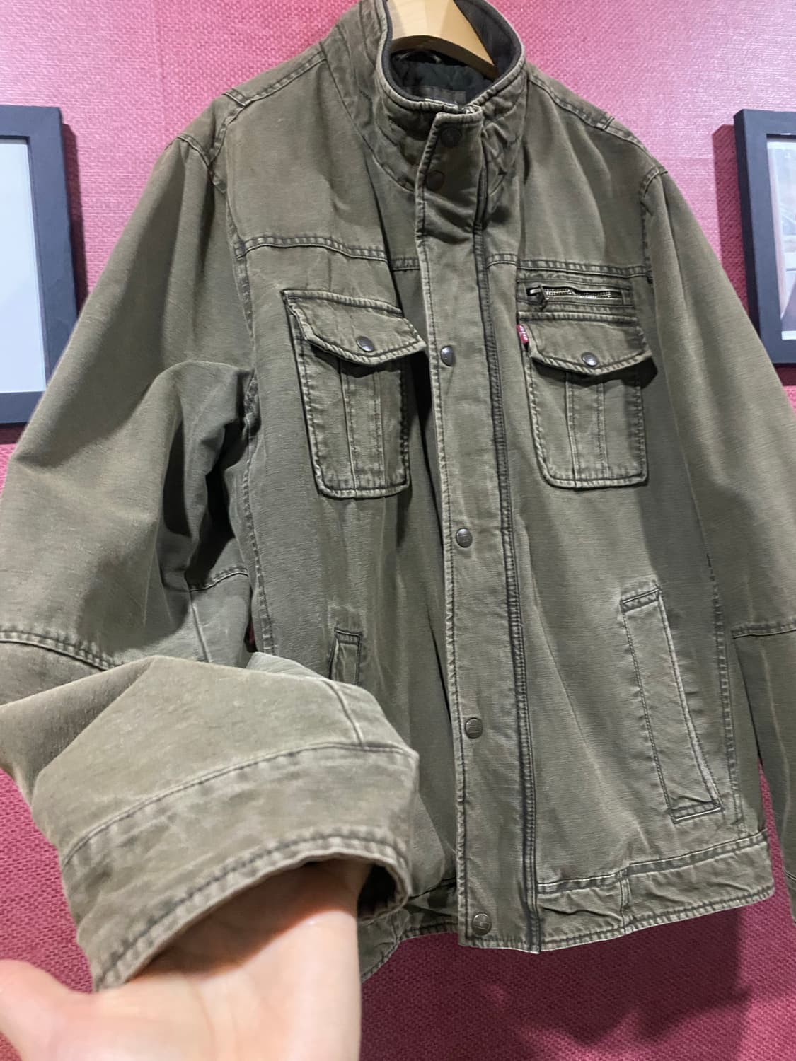 리바이스 올리브 카키 남성 퀼팅 자켓XL 상품이미지2