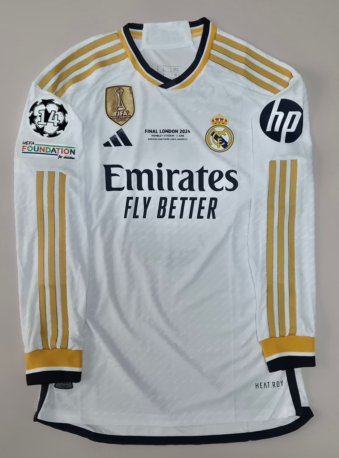 23-24시즌 레알 홈킷 벨링엄 긴팔유니폼 L 챔스결승패치 상품이미지2