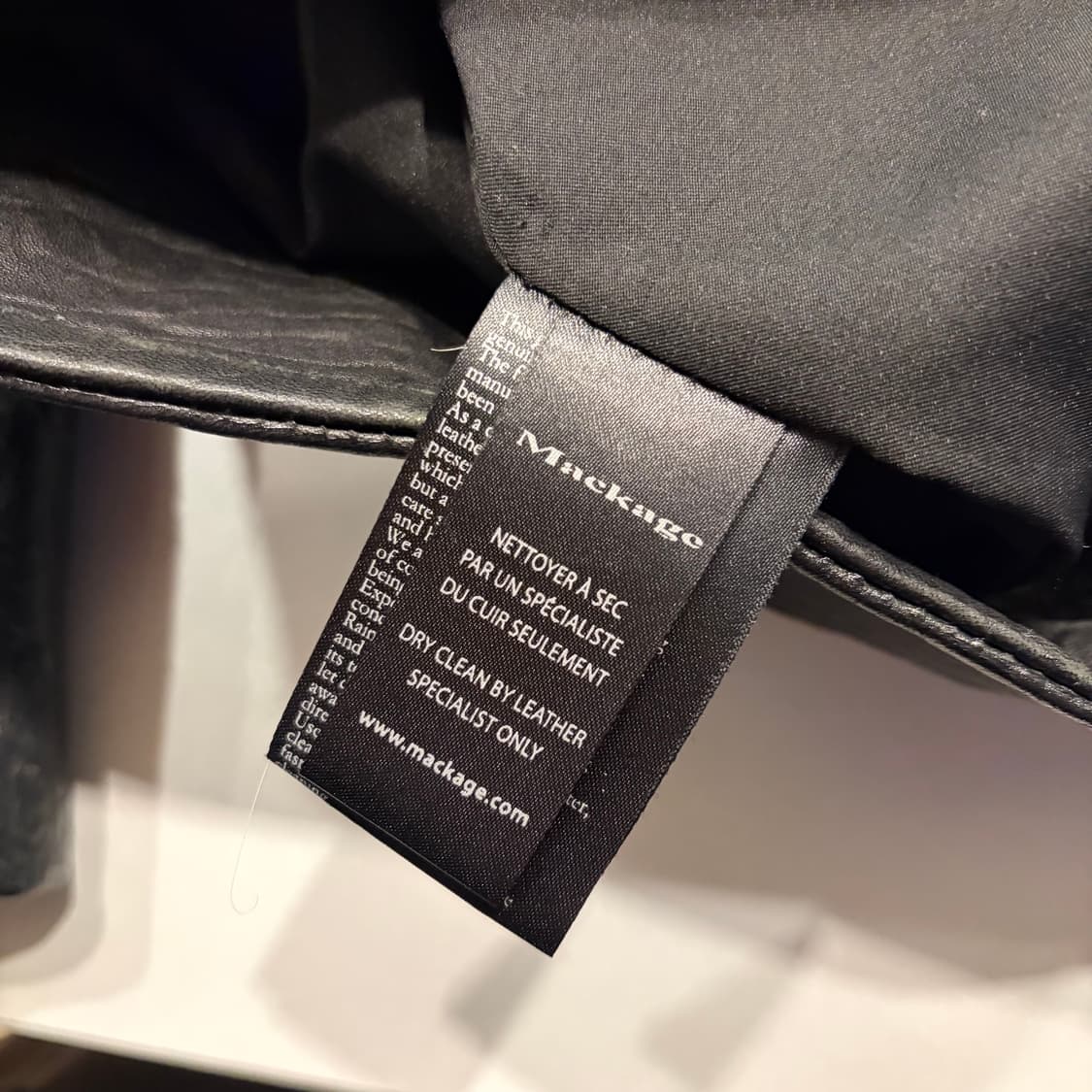 [L] 맥케이지 양가죽 수입택 블랙 가죽 라이더 자켓 C658 상품이미지8