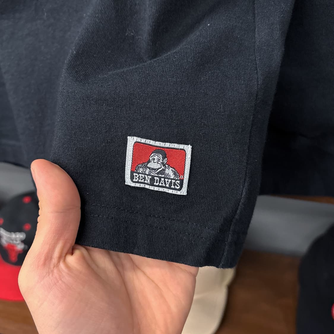 벤 데이비스 박스로고 프린팅 롱슬리브 보더 티셔츠 N895 상품이미지5